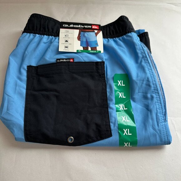 New Quiksilver Men's Volley Swim Shorts Size XL Blue UV Protection Quick Dry - Picture 10 of 13